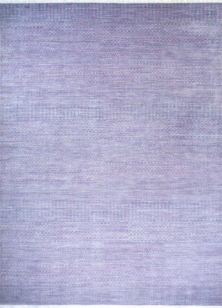 kairos pink and purple wool hand knotted Rug - HeadShot