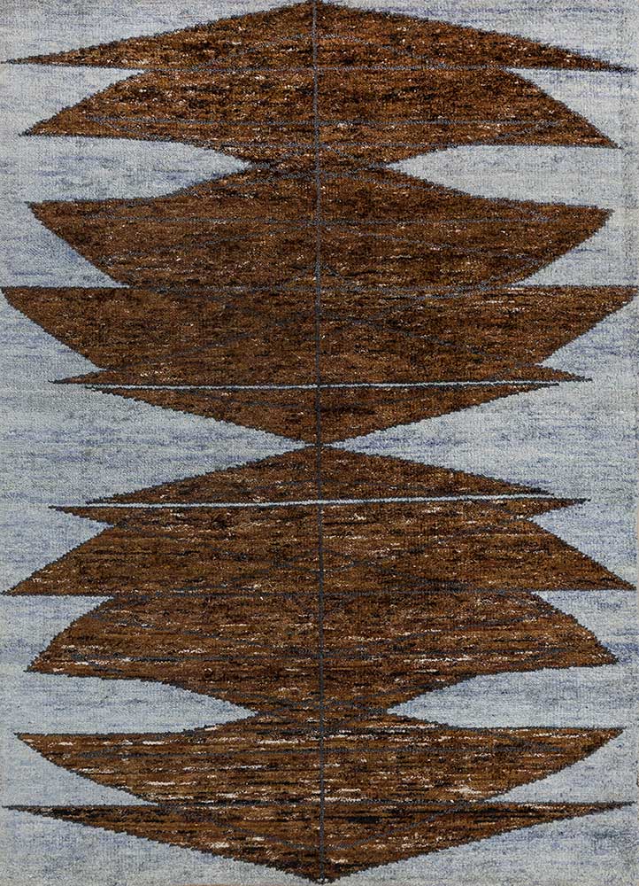 zuri beige and brown others hand knotted Rug - HeadShot