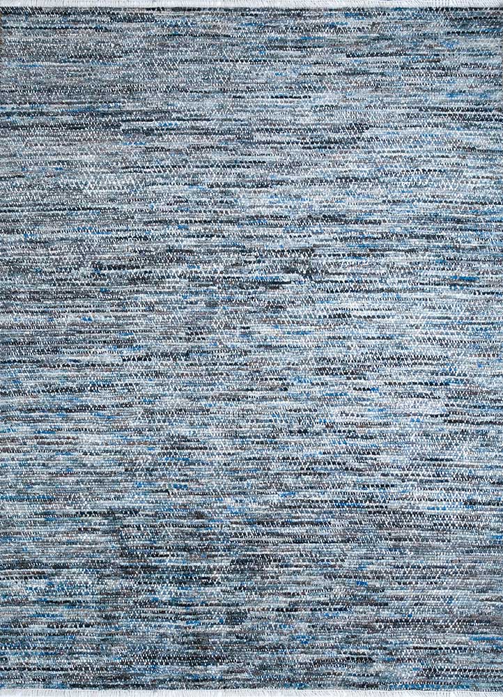 kairos blue wool and viscose hand knotted Rug - HeadShot