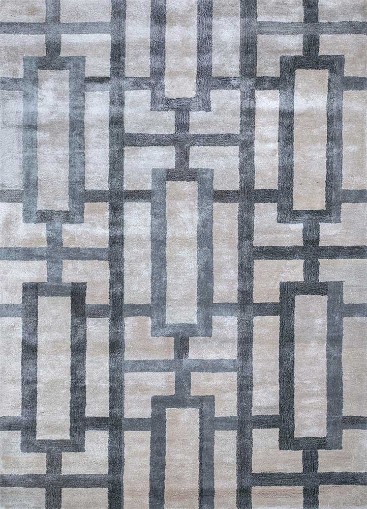 contour beige and brown viscose hand tufted Rug - HeadShot