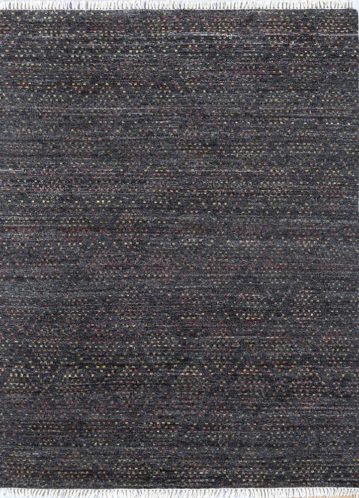 Cleo Grey and Black Hand Knotted Wool Rugs Tx2045 Jaipur Rugs USA