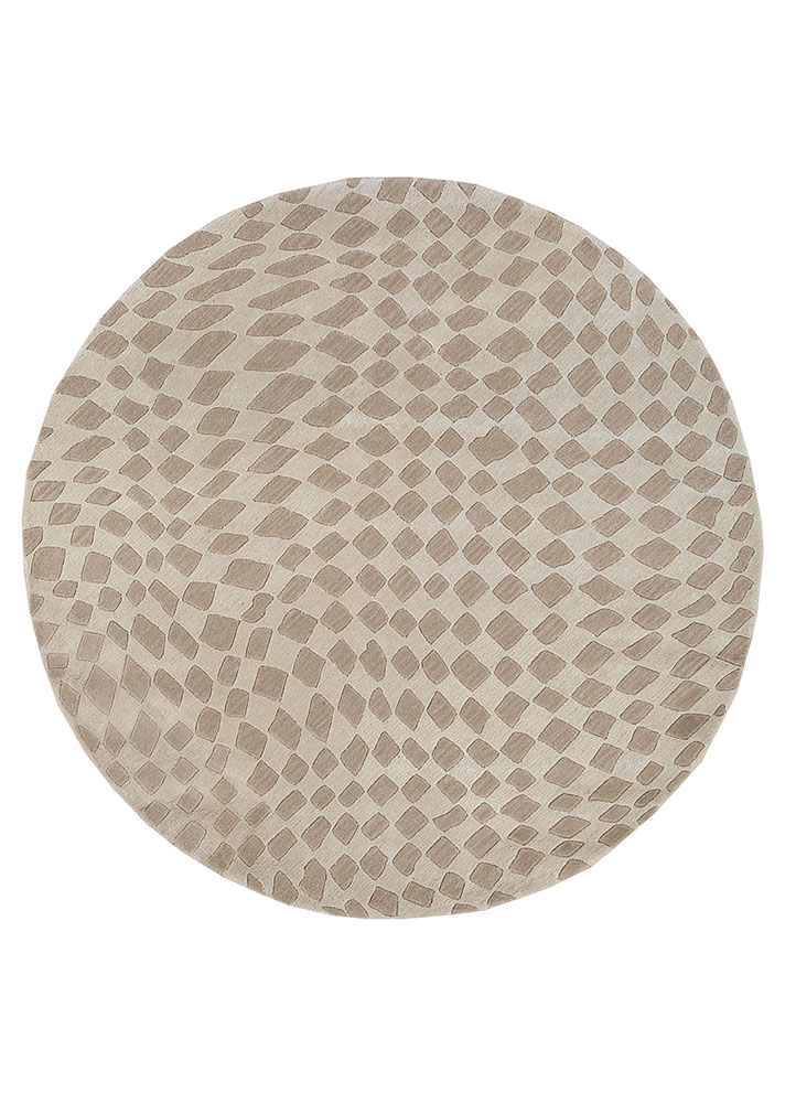 cascade gold wool and viscose hand tufted Rug - HeadShot