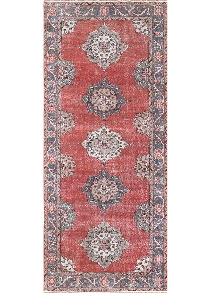 Vintage Red and Orange Hand Knotted Wool RugsPae2410Jaipur Rugs