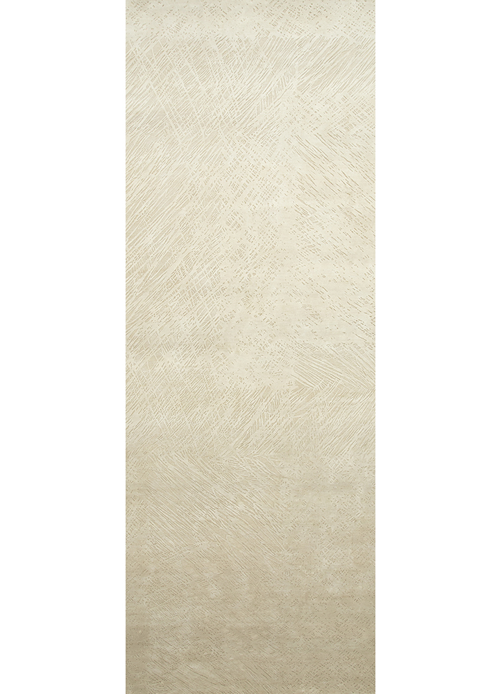free verse by kavi ivory wool and silk hand knotted Rug - HeadShot