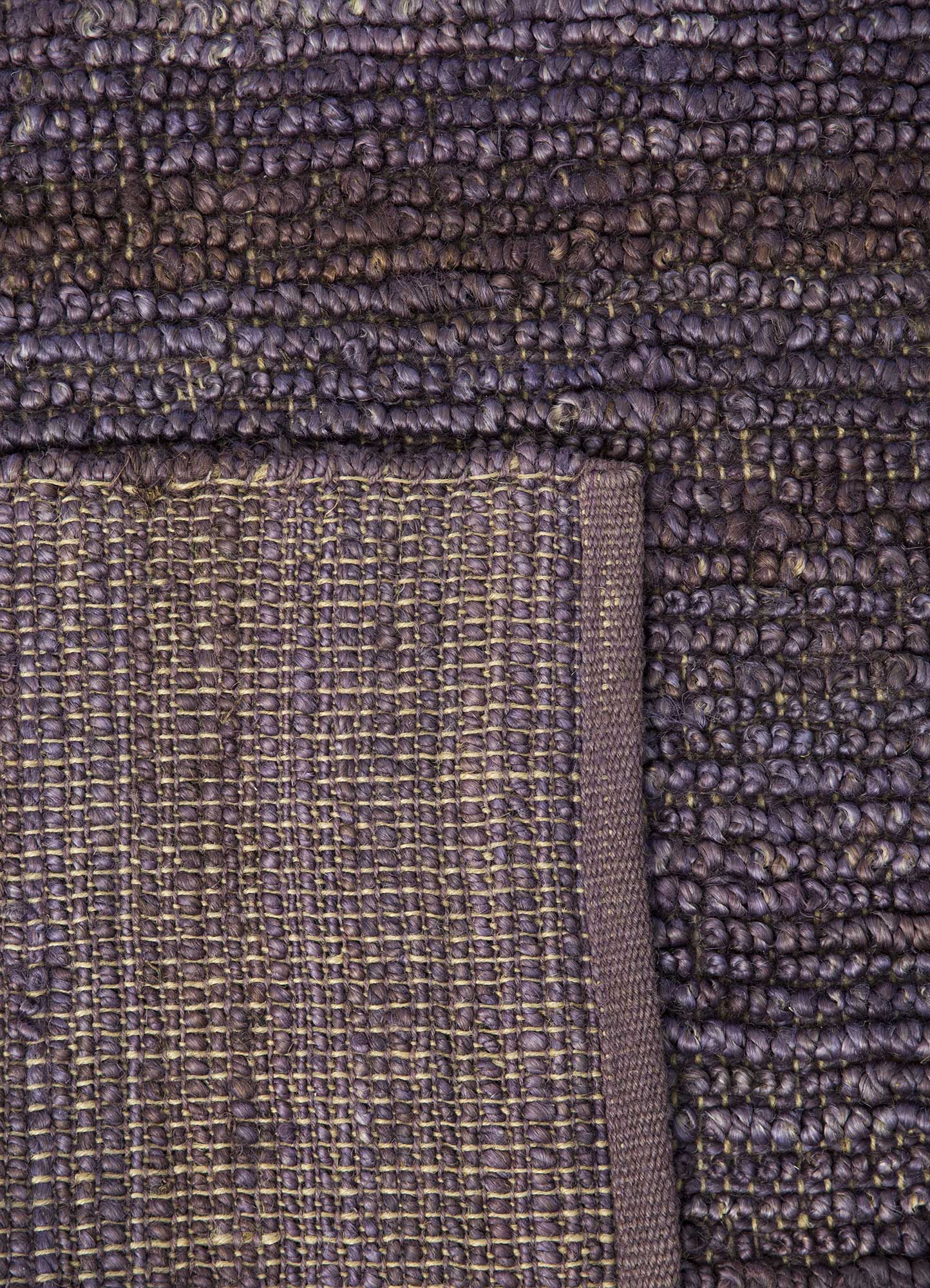 abrash pink and purple jute and hemp flat weaves Rug - Perspective