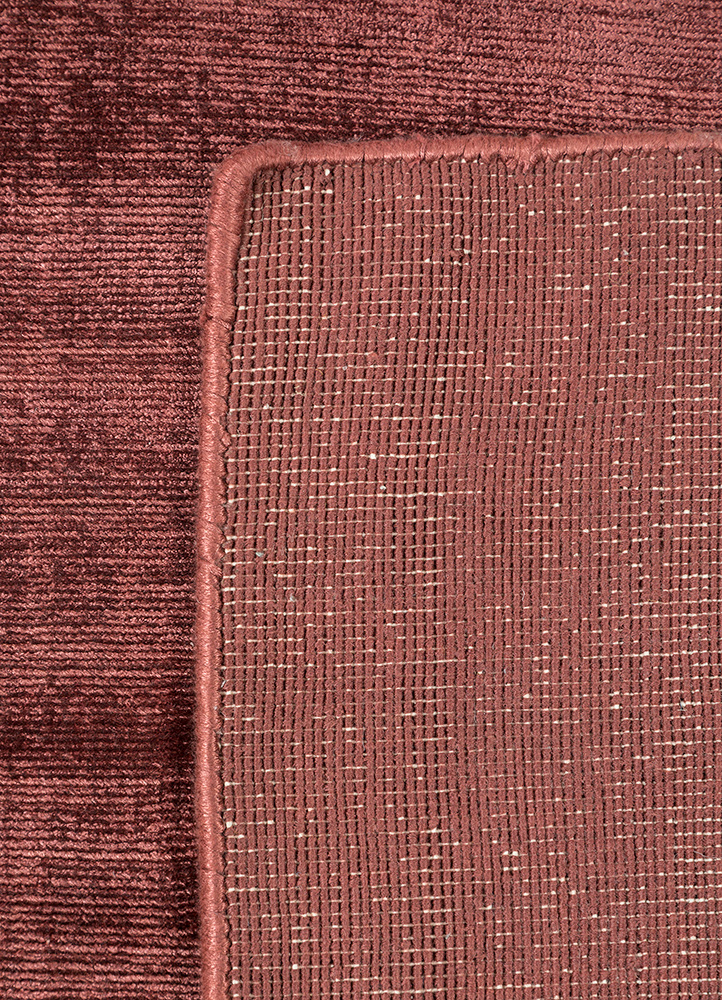 basis red and orange viscose hand loom Rug - Perspective