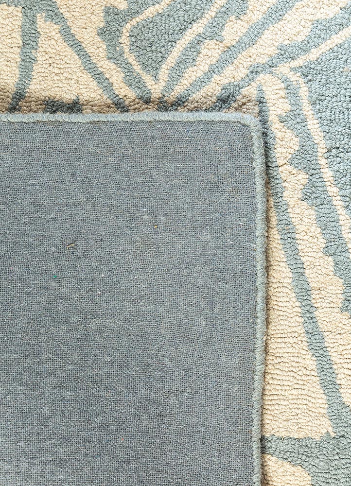 riviera blue wool hand tufted Rug - Perspective