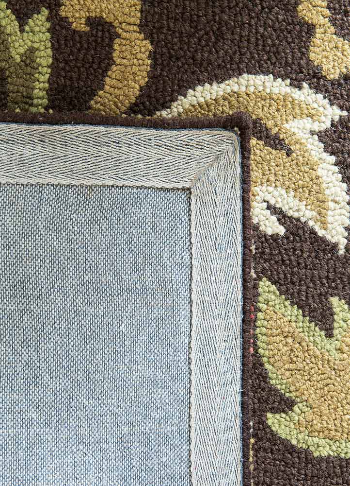 hacienda beige and brown wool hand tufted Rug - Perspective